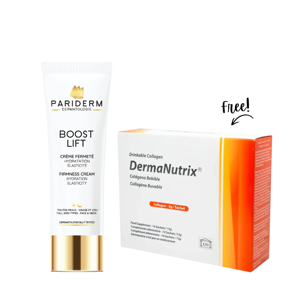 Bachrati Boost Lift Firmness Cream 30 ML Get Free Dermanutrix Drinkable Collagen 7 Sachets